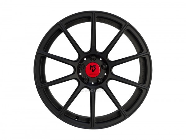 mbDESIGN Magnesium Rad MF1 8,0x19 Zoll (FORGED MAGNESIUM (Mg)) LK 5x100 ET45 ML 67.1 5AZ Schwarz stumpfmatt gepulvert